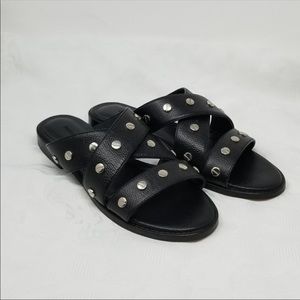 REBECCA MINKOFF Susie Studded flat black Sandals